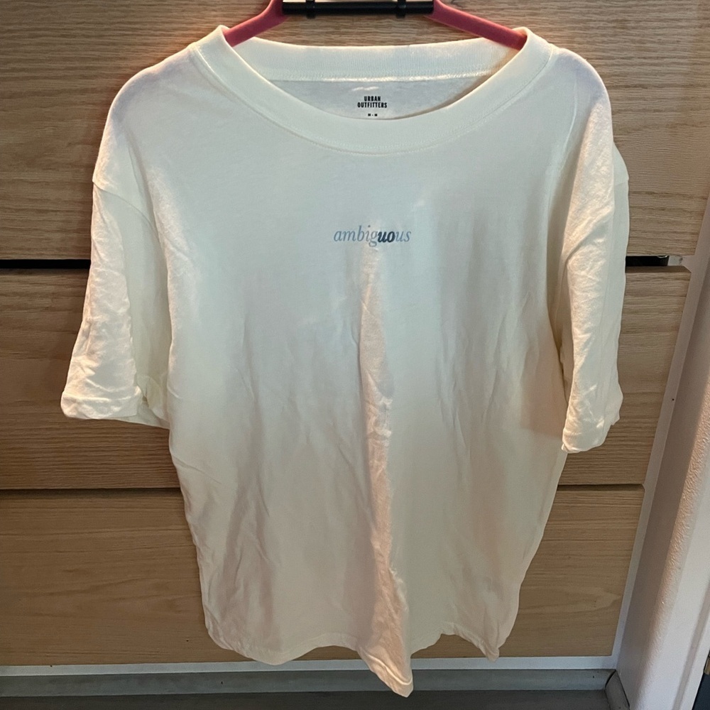 NWOT Urban Outfitters Ambiguous Cream Short Sleeve Tee Unisex size Medium - Picture 4 of 9